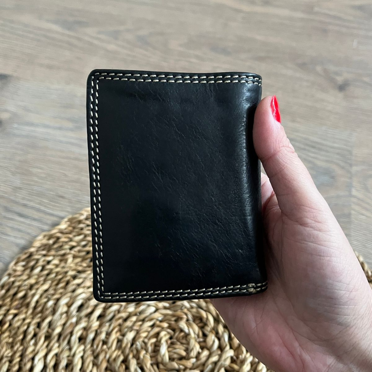 Malá pánska kožená peňaženka čierna LENNY