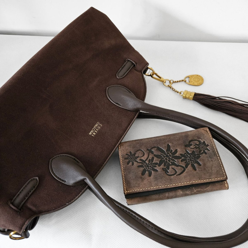 Dámska čokoládovo hnedá kabelka na rameno COVERI