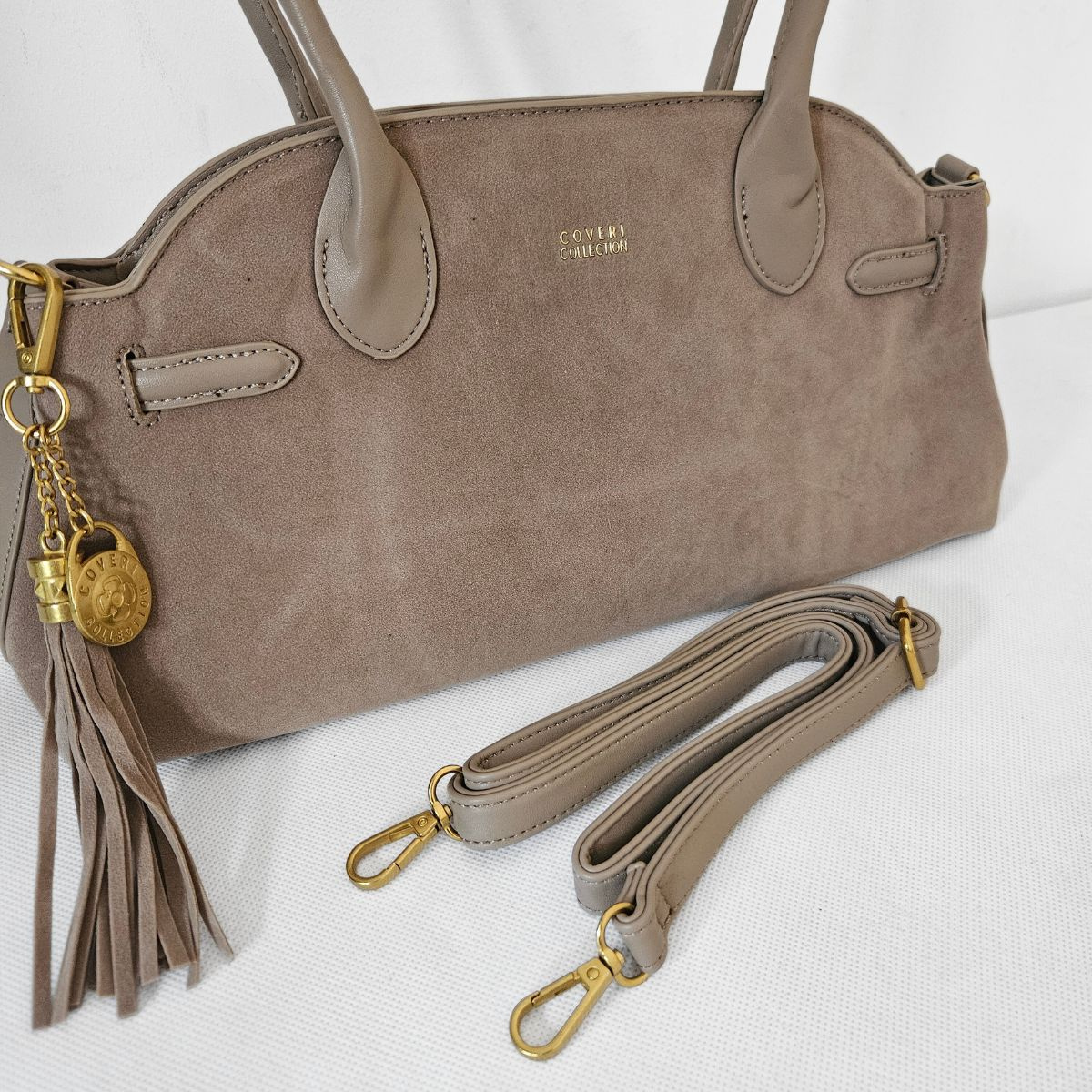 Taupe kabelka na rameno COVERI