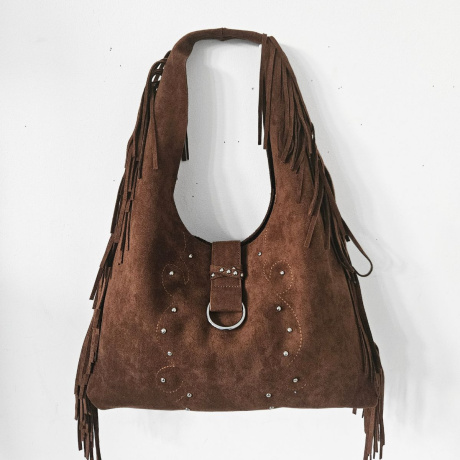 Tmavohnedá kabelka na rameno ALAINA