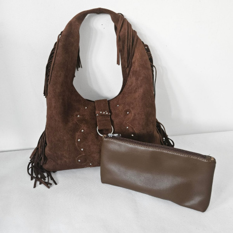 Tmavohnedá kabelka na rameno ALAINA