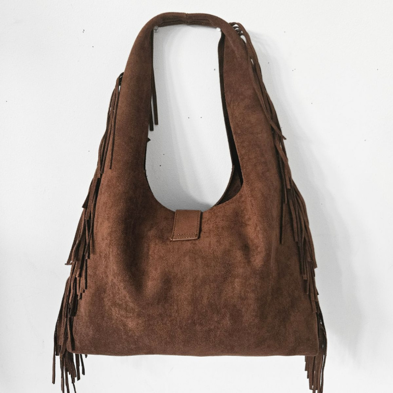 Tmavohnedá kabelka na rameno ALAINA