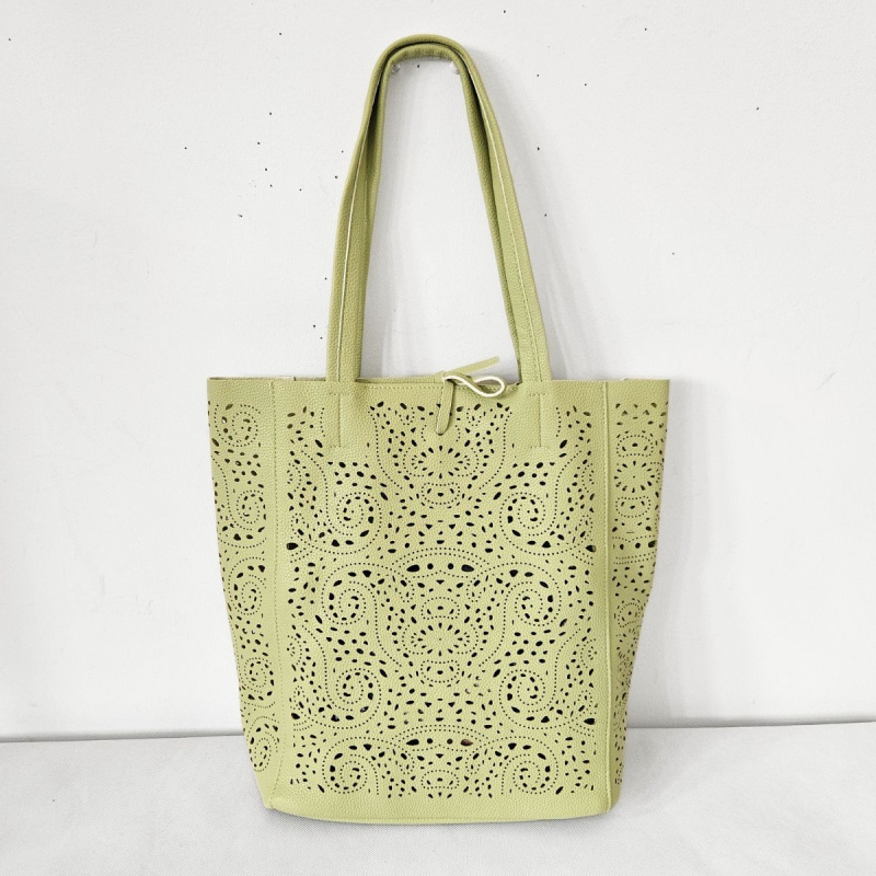 Perforovaná zelená kabelka OMEGA