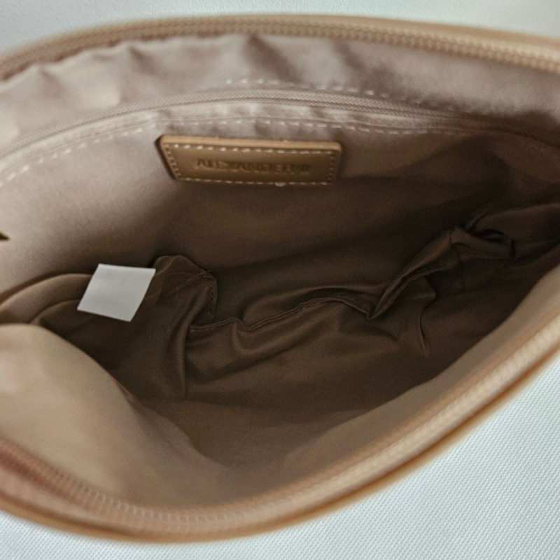 Eko-semišová khaki kabelka na rameno MIRA - priestranná