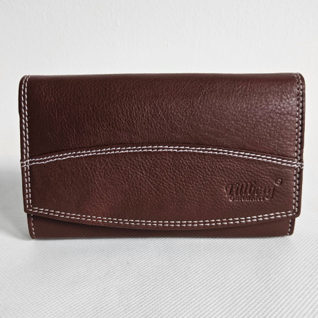 Dámska tmavohnedá kožená peňaženka  MODENA