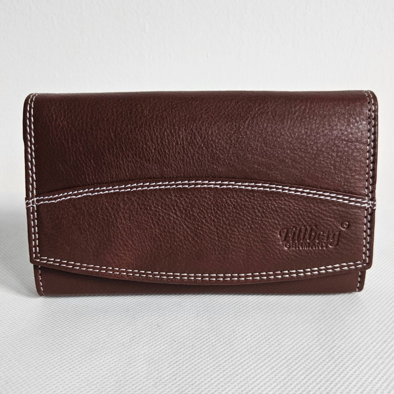 Dámska tmavohnedá kožená peňaženka  MODENA