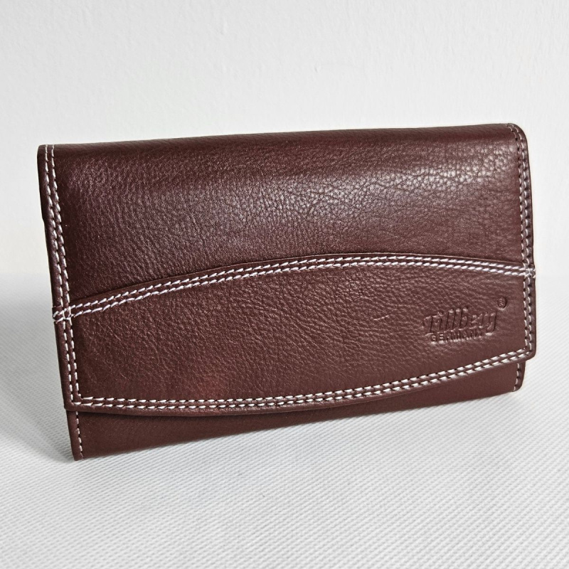 Dámska tmavohnedá kožená peňaženka  MODENA