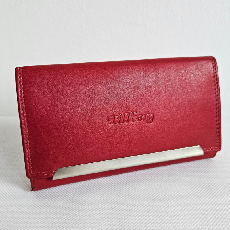 Dámska červená kožená peňaženka SIREN - s RFID ochranou