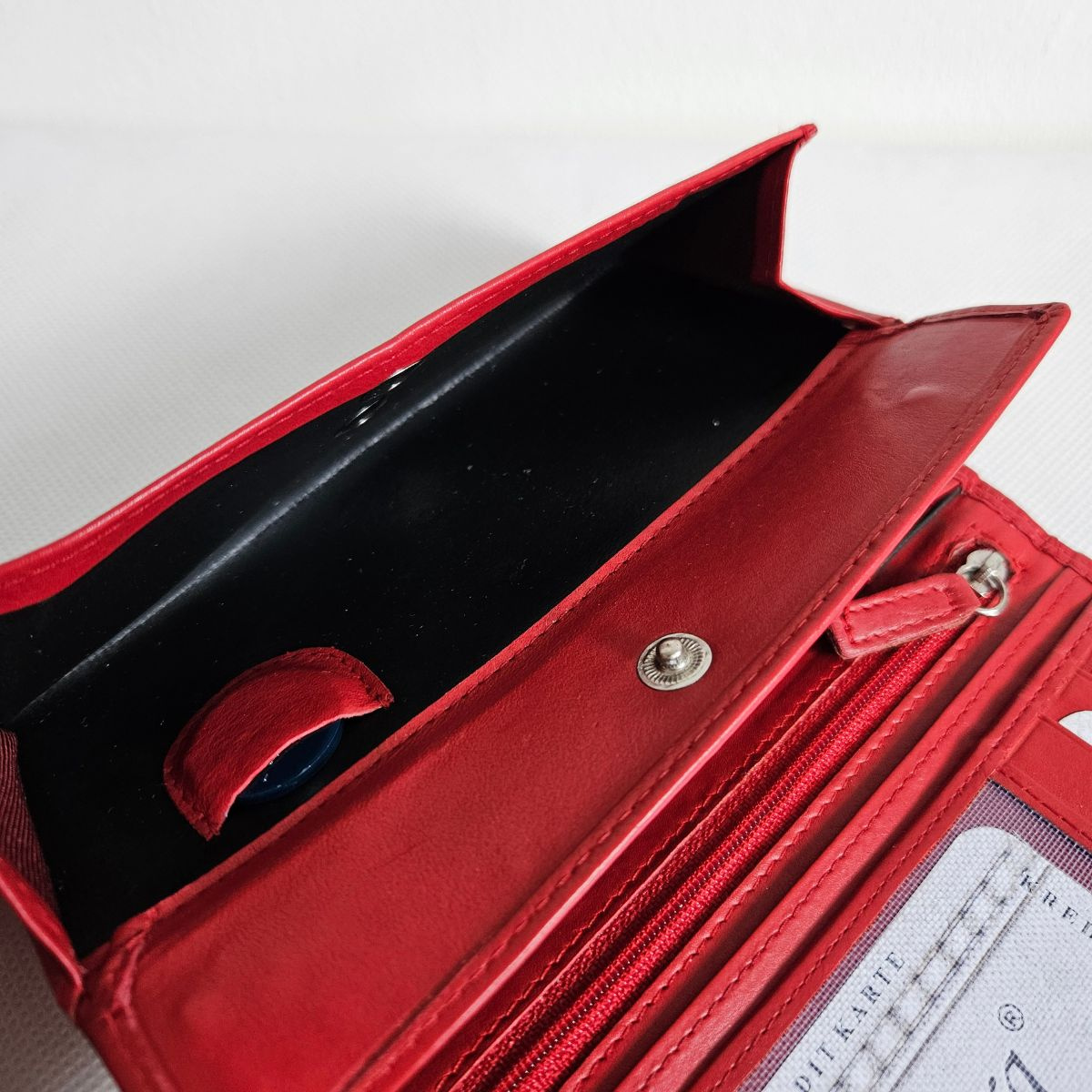 Dámska červená kožená peňaženka SIREN - s RFID ochranou