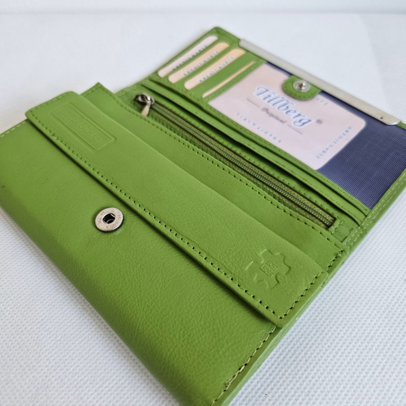 Dámska zelená kožená peňaženka SIREN - s RFID ochranou