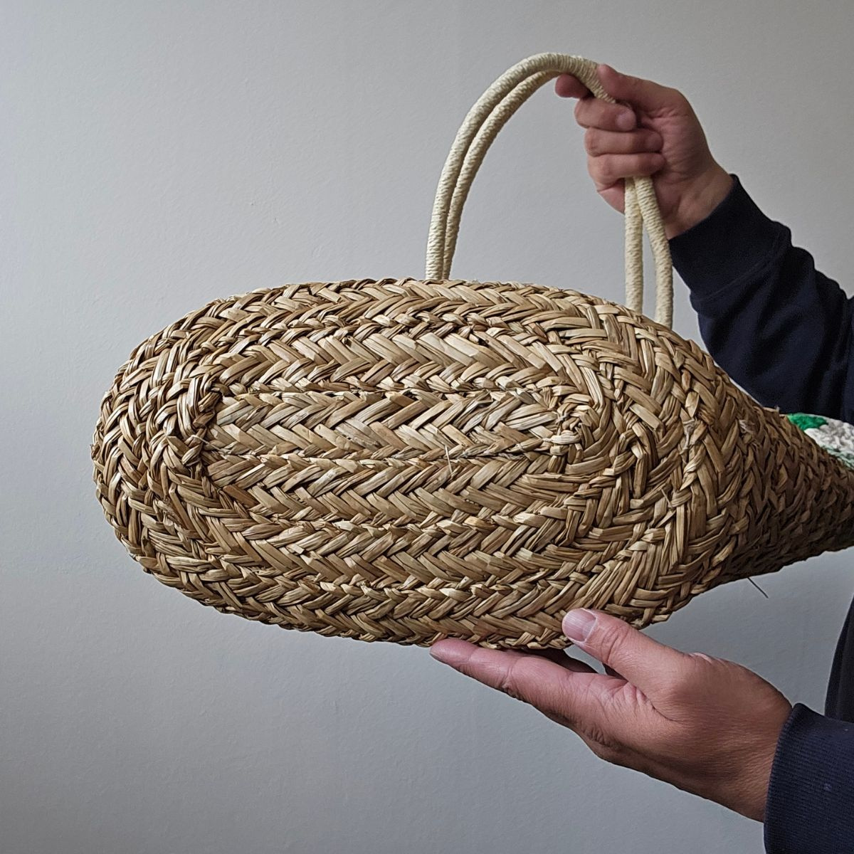 Dámska raffia kabelka na leto KVETINA