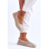 Lucy Leather Dámska otvorená baleríny - Béžová