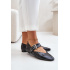 Lakované Baletky S Pásikom Čierne Azirae - Čierna