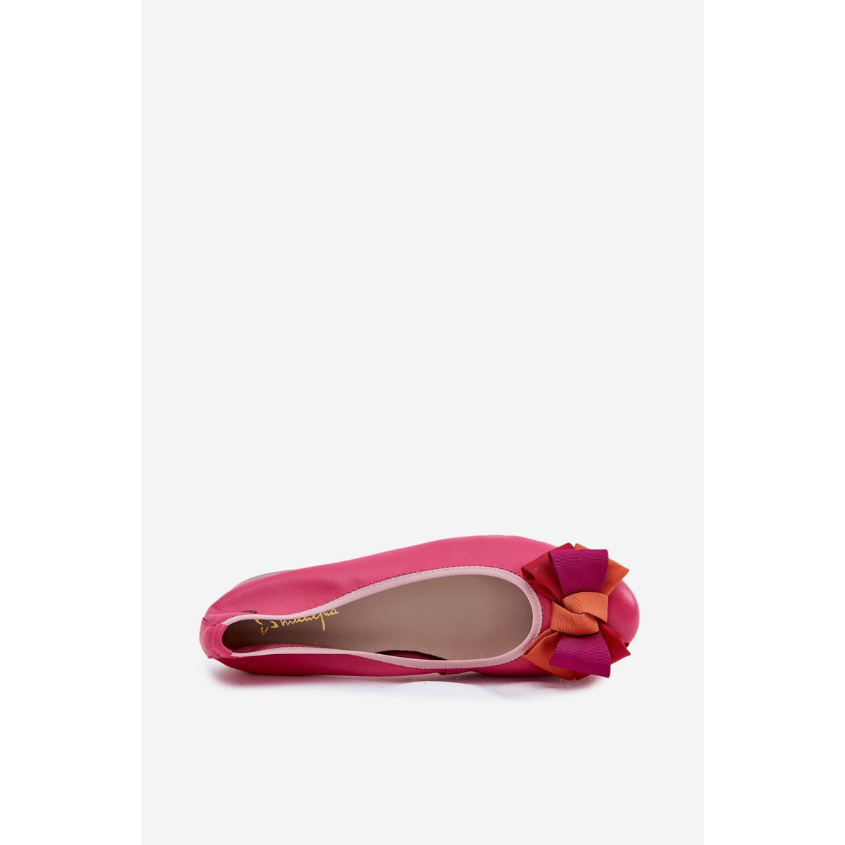 Kožené Baletky S Mašľou Maciejka P6801-15 Fuchsie
