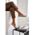 Kožené semišové baleríny Barefoot s remienkom Zazoo 10206 béžové - Béžová