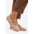 Kožené semišové baleríny Barefoot s remienkom Zazoo 10206 béžové - Béžová