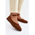 Baleríny z Prírodného Semišu Big Star TT274211 Camel - Odtiene hnedej a béžovej