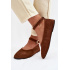 Baleríny z Prírodného Semišu Big Star TT274211 Camel - Odtiene hnedej a béžovej