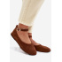 Baleríny z Prírodného Semišu Big Star TT274211 Camel - Odtiene hnedej a béžovej
