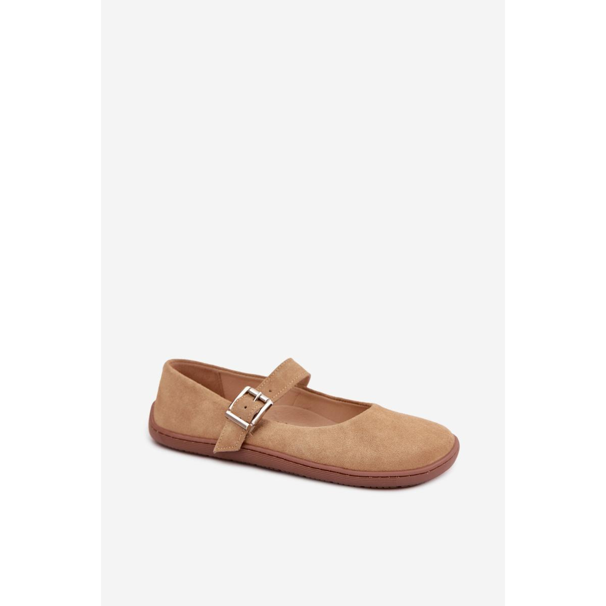 Barefoot baleríny z prírodného semišu Zazoo 316 béžové - Béžová