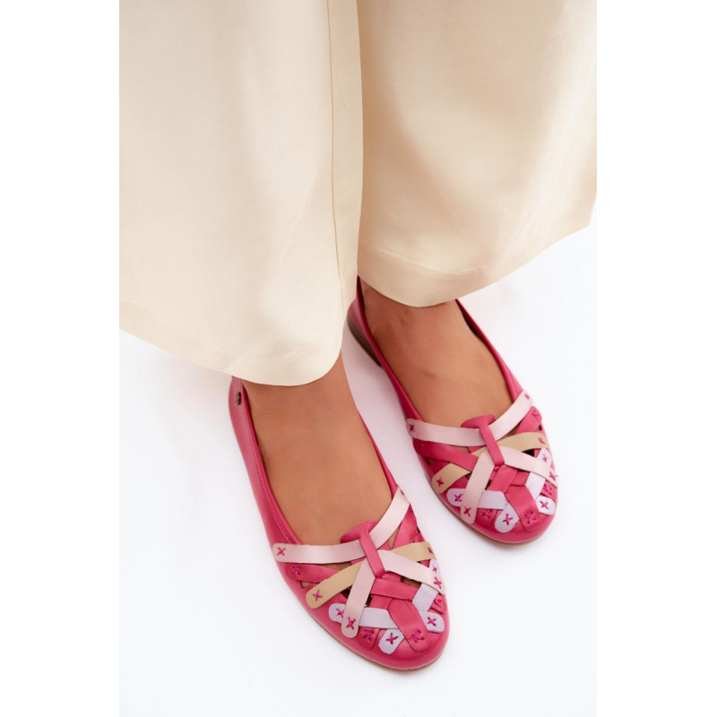 Kožené baleríny Maciejka P7542-15 Fuksia - Odtiene ružovej