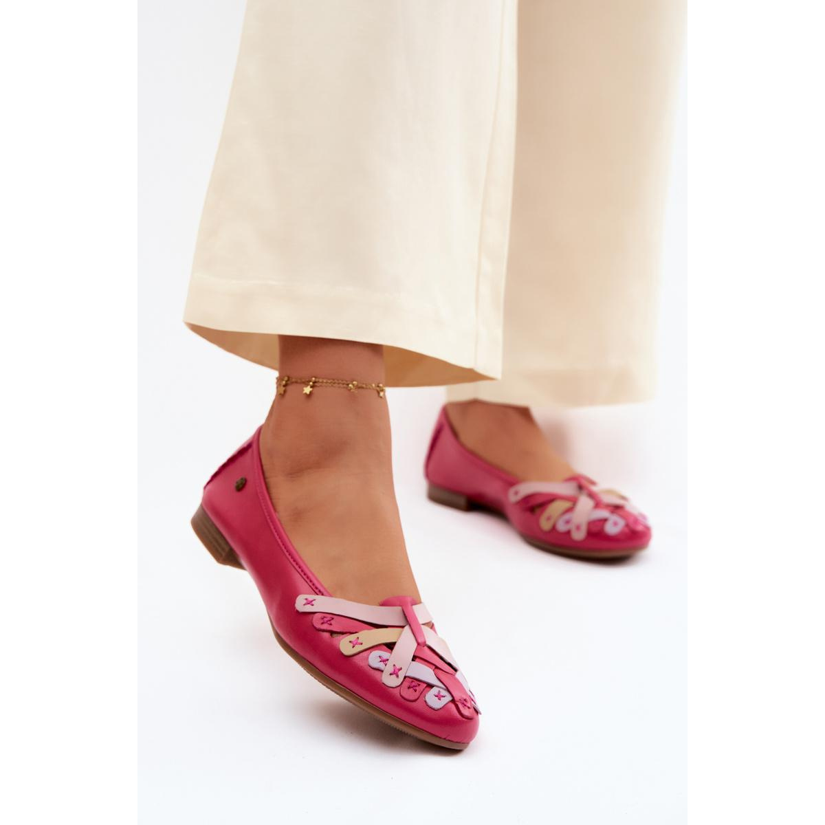 Kožené baleríny Maciejka P7542-15 Fuksia - Odtiene ružovej