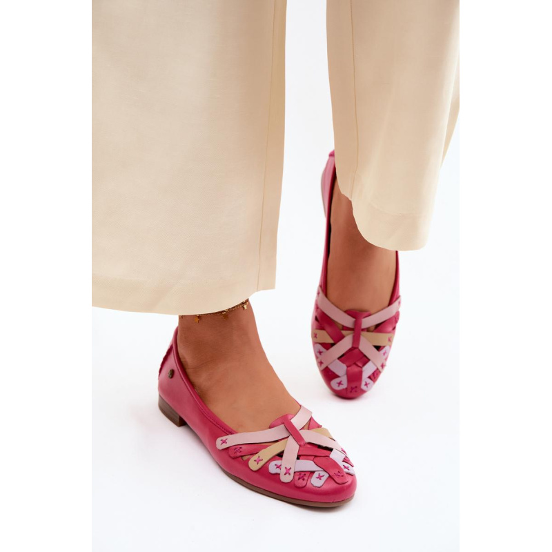 Kožené baleríny Maciejka P7542-15 Fuksia - Odtiene ružovej