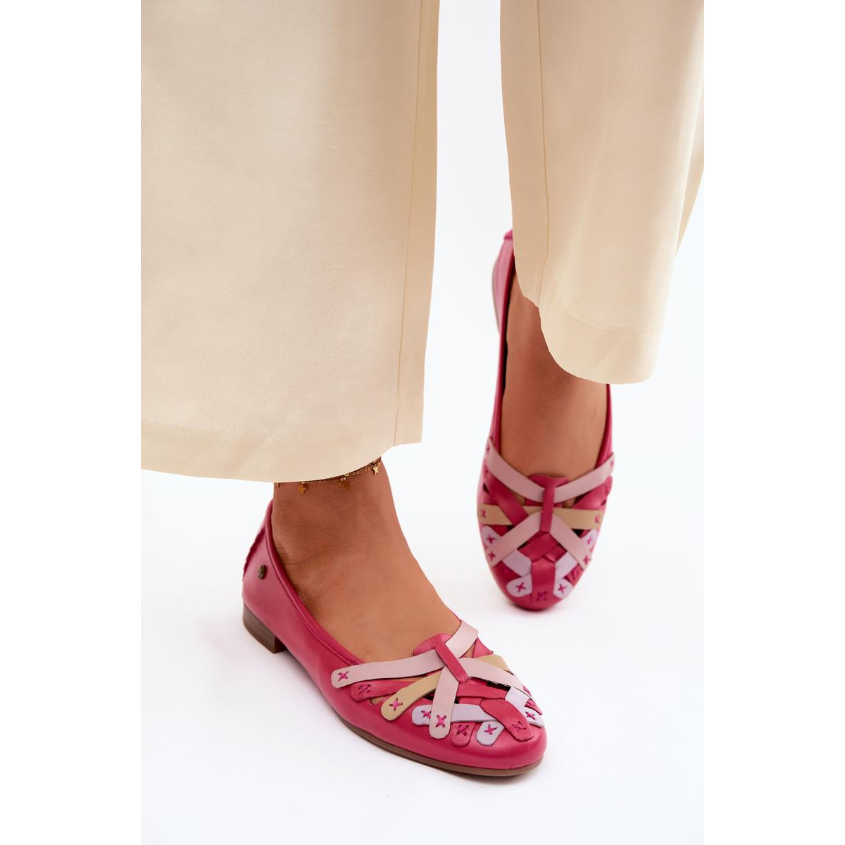 Kožené baleríny Maciejka P7542-15 Fuksia - Odtiene ružovej