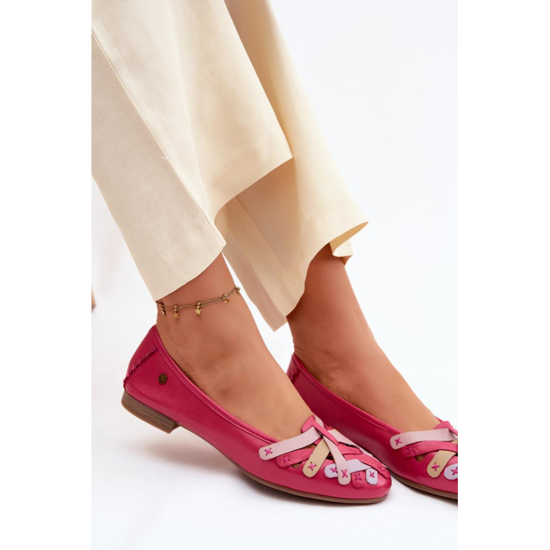 Kožené baleríny Maciejka P7542-15 Fuksia - Odtiene ružovej