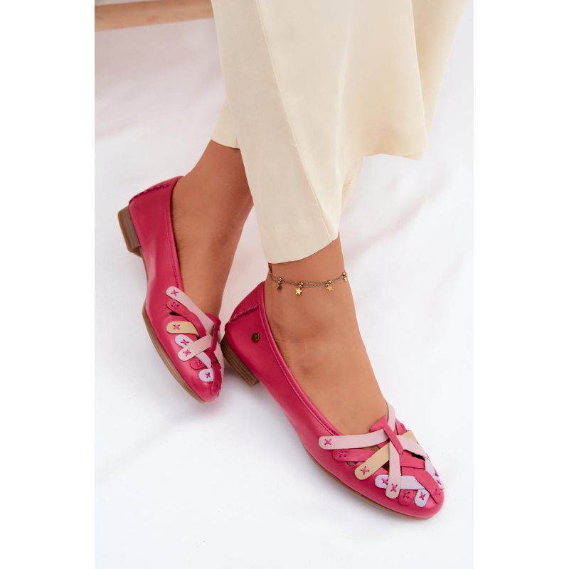 Kožené baleríny Maciejka P7542-15 Fuksia - Odtiene ružovej