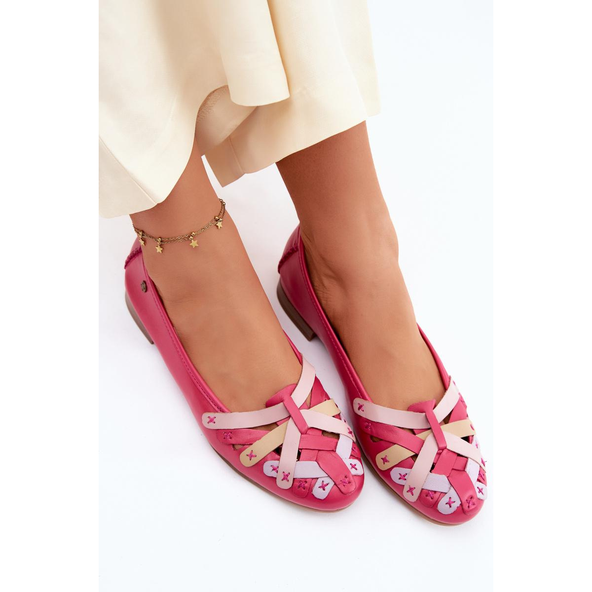 Kožené baleríny Maciejka P7542-15 Fuksia - Odtiene ružovej