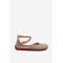 Kožené dámske baleríny Barefoot S Páskami Zazoo 320 Cappuccino - Béžová