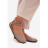 Kožené dámske baleríny Barefoot S Páskami Zazoo 320 Cappuccino - Béžová