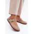 Kožené semišové baleríny Barefoot s remienkom Zazoo N1319 béžové