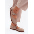 Kožené semišové baleríny Barefoot s remienkom Zazoo N1319 béžové