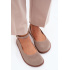 Barefoot baleríny z prírodného semišu Zazoo 020 Cappuccino - Béžová