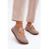 Kožené Semišové Baleríny Barefoot na Šnúrky Zazoo 021 Cappuccino - Béžová