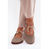 Kožené Semišové Baleríny Barefoot na Šnúrky Zazoo 021 Cappuccino - Béžová