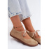 Kožené Semišové Baleríny Barefoot na Šnúrky Zazoo 021 Béžové - Béžová