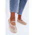 Sieťované baleríny s Remienkom Béžové Chicca - Béžová