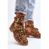 Lu Boo Suede topánky s rezačkou Leopard Leopard Cutter - Odtiene hnedej a béžovej