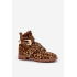 Lu Boo Suede topánky s rezačkou Leopard Leopard Cutter - Odtiene hnedej a béžovej