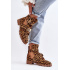 Lu Boo Suede topánky s rezačkou Leopard Leopard Cutter - Odtiene hnedej a béžovej