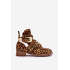 Lu Boo Suede topánky s rezačkou Leopard Leopard Cutter - Odtiene hnedej a béžovej