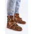 Lu Boo Suede topánky s rezačkou Leopard Leopard Cutter - Odtiene hnedej a béžovej