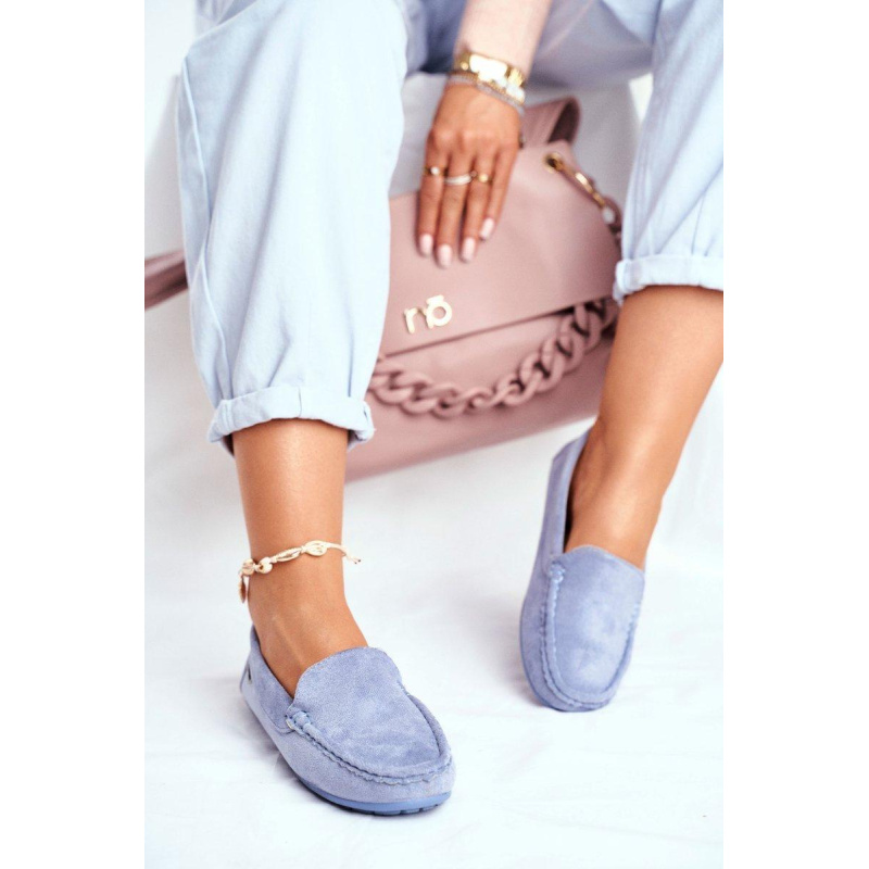 Dámsky modrý Moccasins Morreno Suede - Modrá