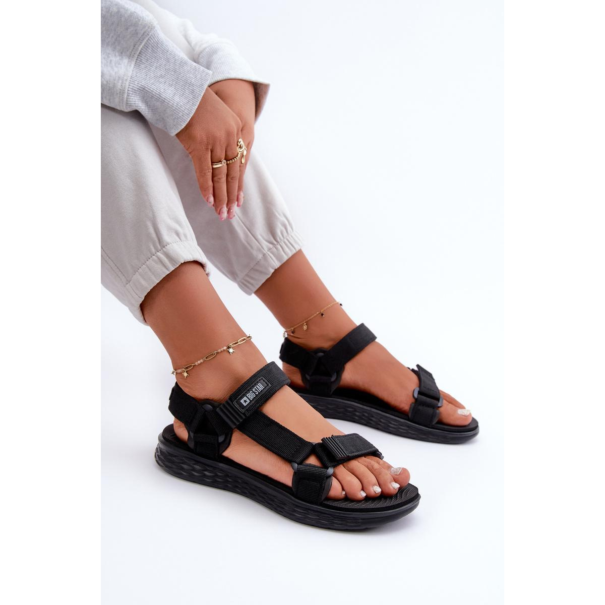 Dámske sandále Big Star FF274A600 Black - Čierna