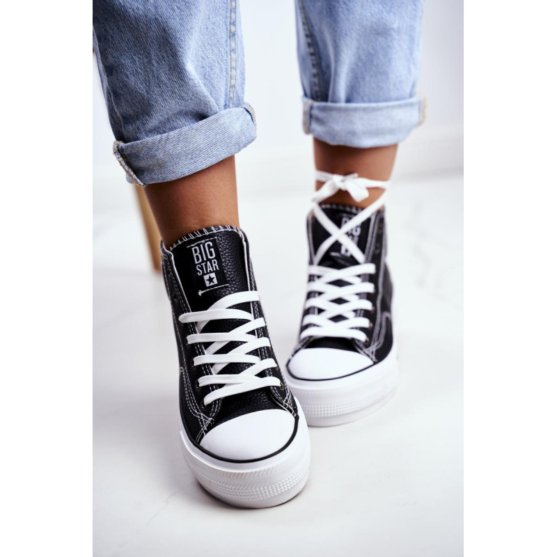 Dámska veľká hviezda Black GG274012 tenisky - Čierna