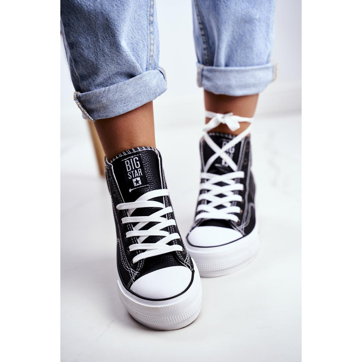 Dámska veľká hviezda Black GG274012 tenisky - Čierna