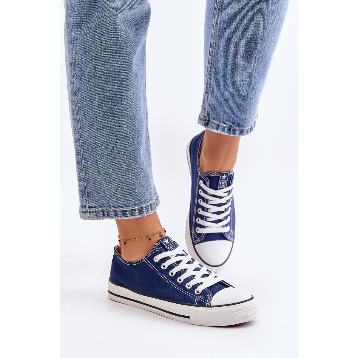 Dámske klasické tenisky Ecoma Navy Blue - Modrá